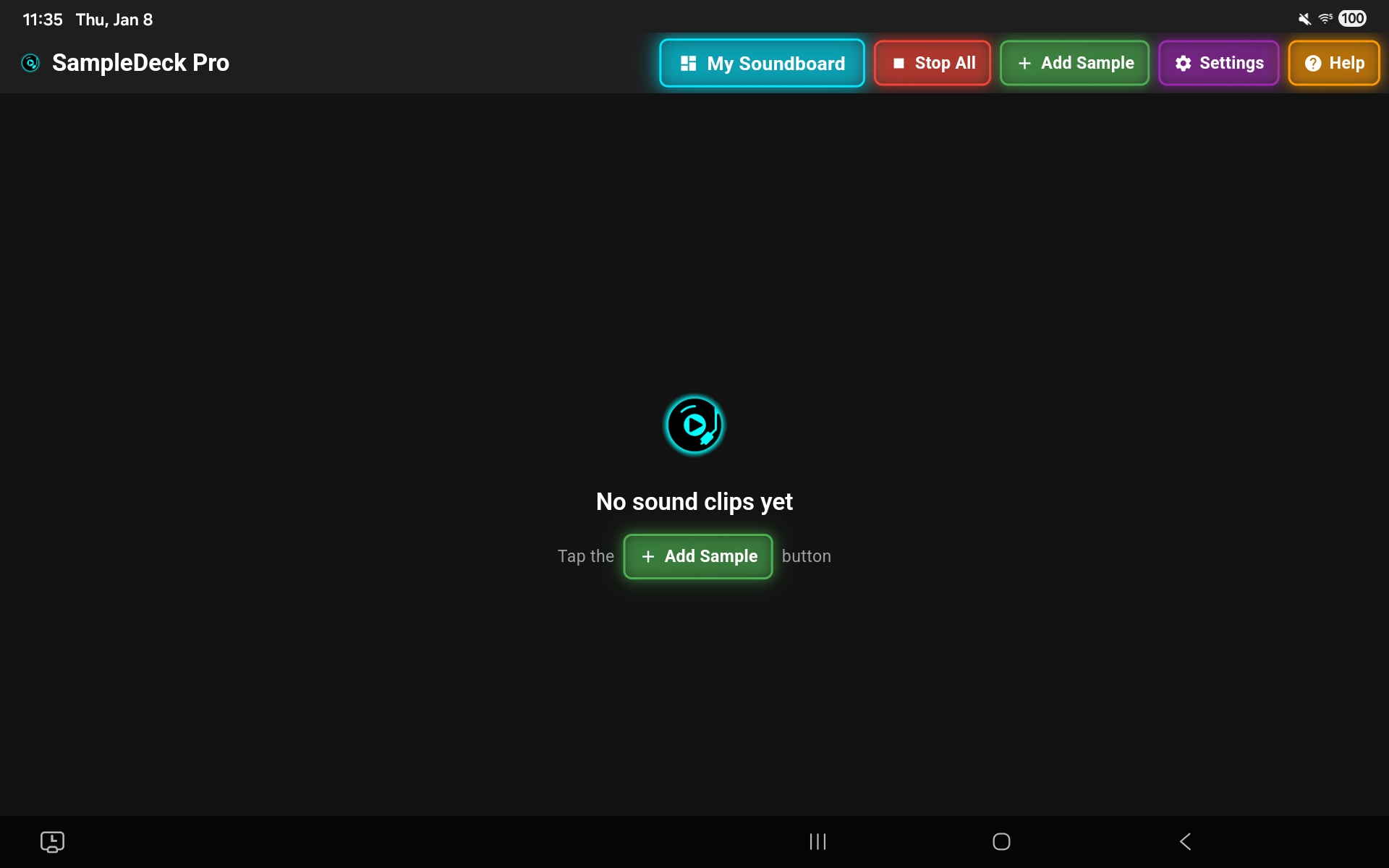 SampleDeck Pro - Main Interface